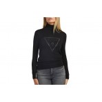 Guess Μπλούζα Πλεκτή Με Ζιβάγκο Γυναικεία (W2BR50Z2NQ2 JBLK)