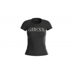 Guess Γυναικείο Κοντομάνικο T-Shirt Μαύρο