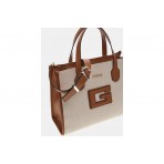 Guess G Status Logo-Script Detail Τσάντα Ώμου - Χειρός Μπεζ, Ταμπά