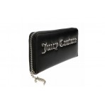 Juicy Couture Jasmine Μεγάλο Γυναικείο Πορτοφόλι Μαύρο, Ασημί