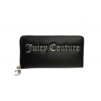 Juicy Couture Jasmine Μεγάλο Γυναικείο Πορτοφόλι Μαύρο, Ασημί