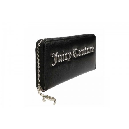 Juicy Couture Jasmine Μεγάλο Γυναικείο Πορτοφόλι Μαύρο, Ασημί