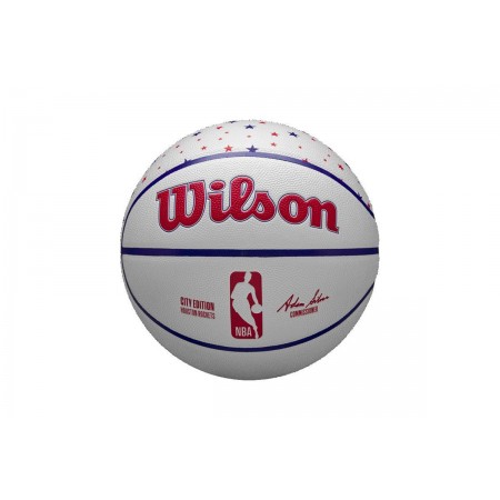 Wilson Houston Rockets Μπάλα Μπάσκετ Λευκή, Μπλε, Κόκκινη