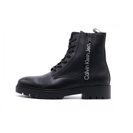 Calvin Klein Combat Mid Laceup Boot Zip Μποτάκια Μόδας 