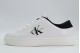 Calvin Klein Ανδρικά Δερμάτινα Sneakers Λευκά, Μαύρα