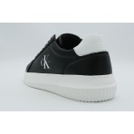 Calvin Klein Leather Ανδρικά Sneakers Μαύρα, Λευκά