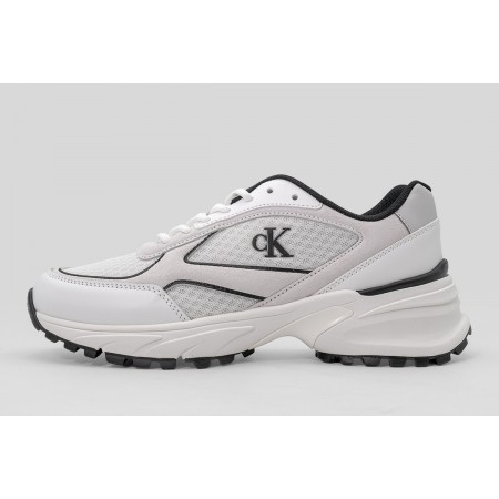 Calvin Klein Leather And Breathable Mesh Sneakers 