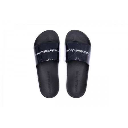 Calvin Klein Slide Metallic Monologo Παντόφλες 