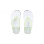 Calvin Klein Beach Sandal Flatform Σαγιονάρες Λευκές & Γκρι