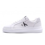 Calvin Klein Chunky Cupsole Laceup Monologo Γυναικεία Sneakers Λευκά