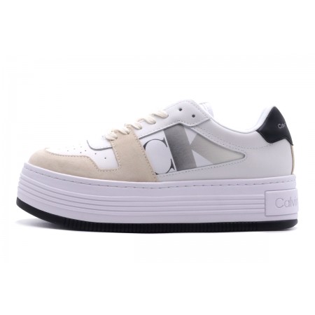 Calvin Klein Bold Flatf Low Lace Mix Nbs Sat Sneakers 