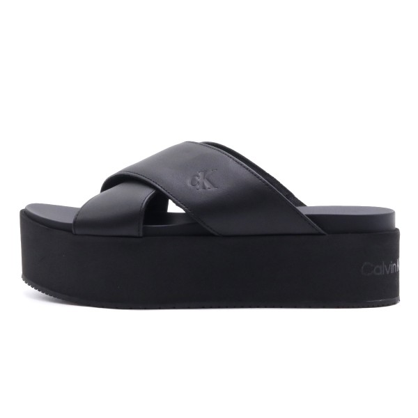 Calvin Klein Flatform Cross Mg Uc Σανδάλια (YW0YW01349 0GT)