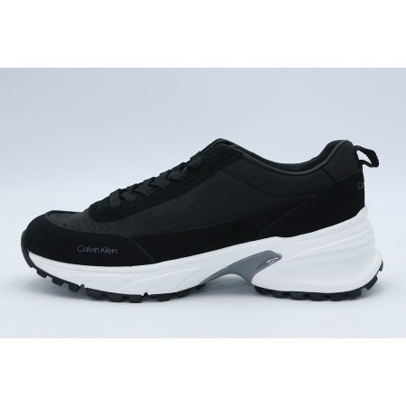Calvin Klein Suede And Emblem Logo Nylon Γυναικεία Sneakers