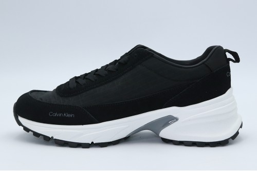 Calvin Klein Suede And Emblem Logo Nylon Trainers Sneakers (YW0YW01995 01O)