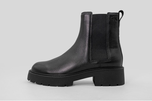 Calvin Klein Leather Chunky Square Toe Chelsea Μποτάκια Μόδας (YW0YW02072 BEH)