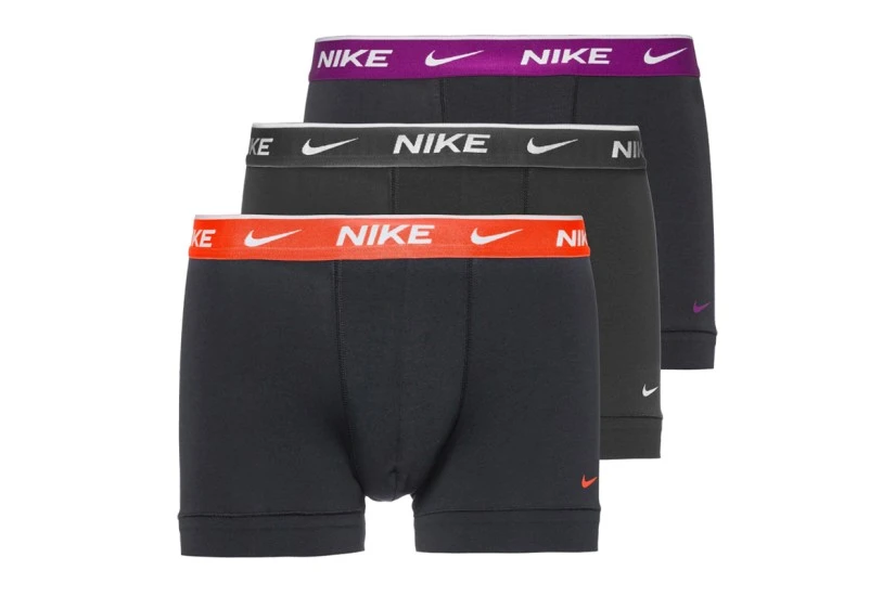Nike Everyday Cotton Stretch Ανδρικά Boxer Εσώρουχα Μαύρα 3 Τεμάχια