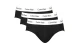 Calvin Klein Cotton Stretch Ανδρικά Εσώρουχα Σλιπ Μαύρα 3 Τεμάχια