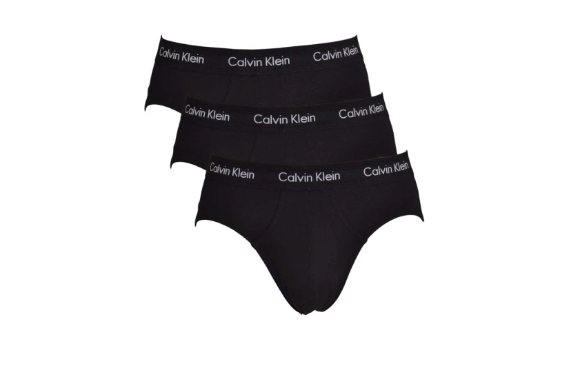 Calvin Klein Cotton Stretch Ανδρικά Εσώρουχα Σλιπ Μαύρα 3 Τεμάχια