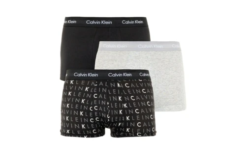 Calvin Klein Cotton Stretch Low Rise Trunk Εσώρουχο Boxer Ανδρικό 3-Τεμάχ (0000U2664G YKS)