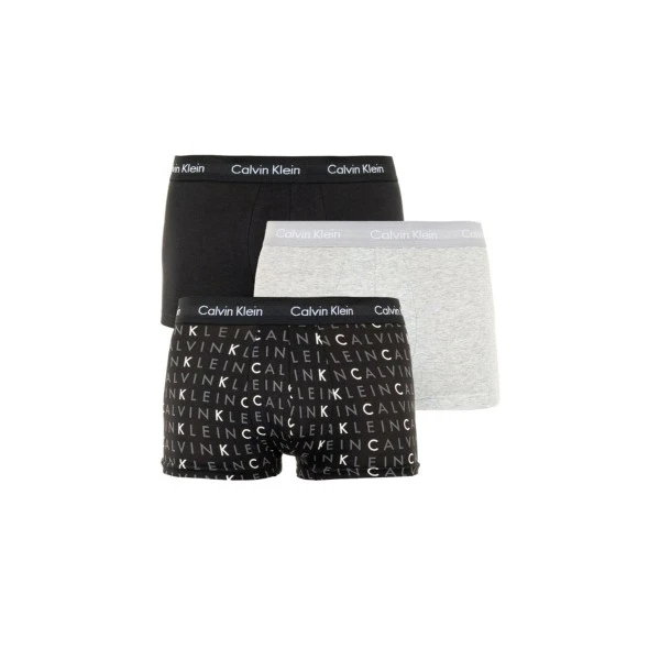 Calvin Klein Cotton Stretch Low Rise Trunk Εσώρουχο Boxer Ανδρικό 3-Τεμάχ (0000U2664G YKS)