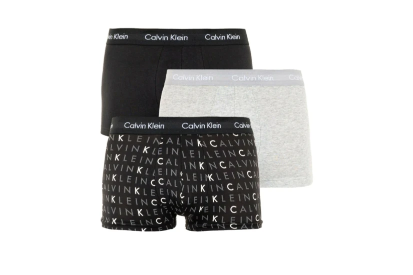 Calvin Klein Cotton Stretch Low Rise Trunk Εσώρουχο Boxer Ανδρικό 3-Τεμάχ (0000U2664G YKS)