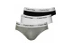 Calvin Klein Cotton Stretch Ανδρικά Εσώρουχα Σλιπ Μαύρα, Γκρι, Λευκά 3 Τεμάχια