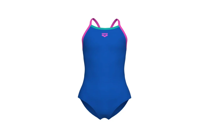 Arena Girls Light Drop Back Solid Παιδικό Ολόσωμο Μαγιό Μπλε, Φούξια