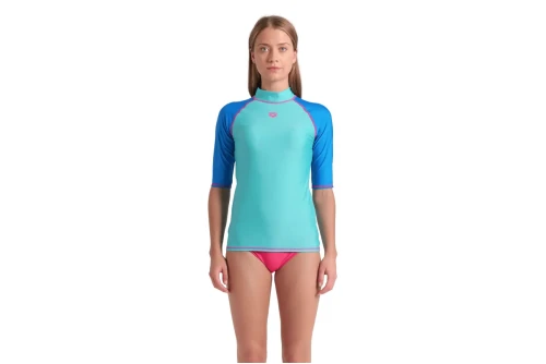Arena Rash Vest Ss Graphic Μπλούζα Uv Protection Γυναικεία (006290808)