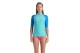 Arena Rash Vest Graphic Γυναικεία Κοντομάνικη Μπλούζα UV Protection Βεραμάν, Μπλε