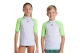 Arena Rash Vest Graphic Παιδική Κοντομάνικη Μπλούζα UV Protection Λευκή, Λαχανί