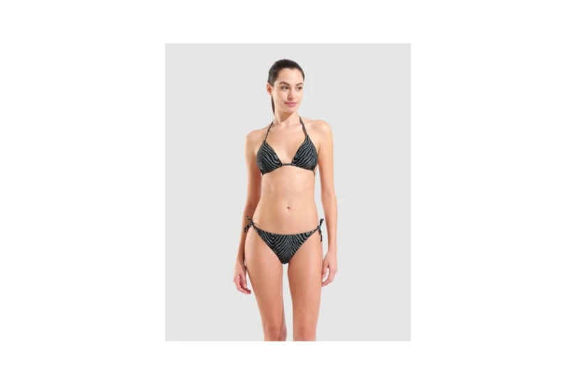 Arena Water Print Triangle Γυναικείο Μαγιό Bikini Μαύρο, Κυπαρισσί