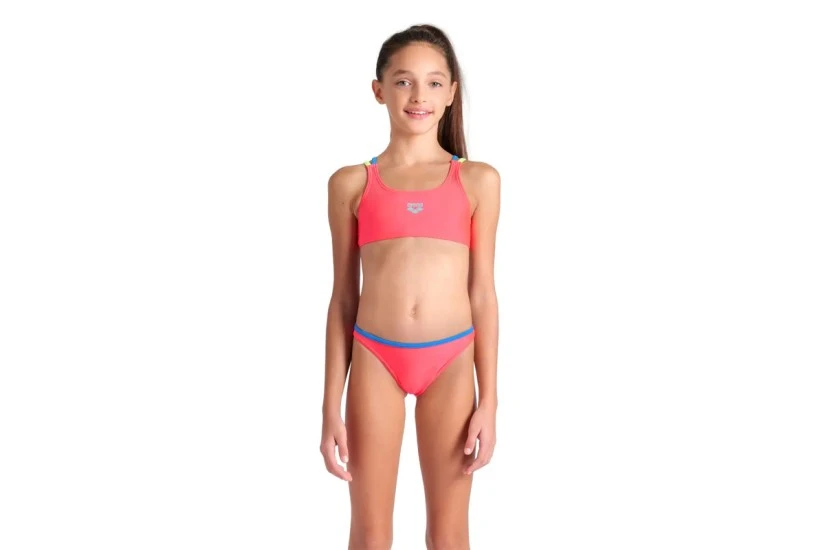 Arena Solid Παιδικό Σετ Μαγιό Bikini Κοραλλί, Ρουά