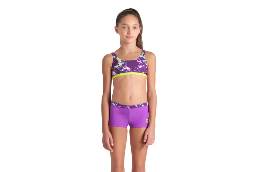 Arena Soap Bubbles Παιδικό Σετ Μαγιό Bikini Μωβ, Λαχανί