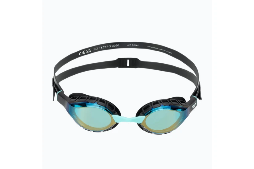 Arena Air Sonic Mirror Αγωνιστικά Γυαλιά Κολύμβησης Άκουα, Μαύρα
