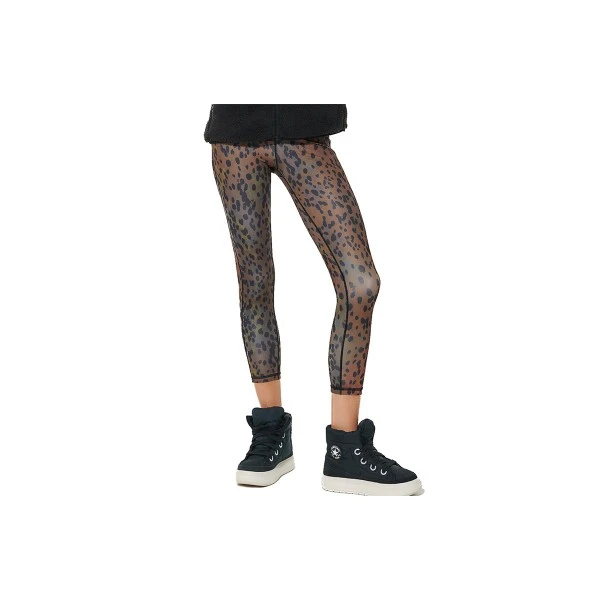 Body Action Allover Printed Κολάν 7-8 Γυναικείο (011624 MOCHA ANIMAL-05E)