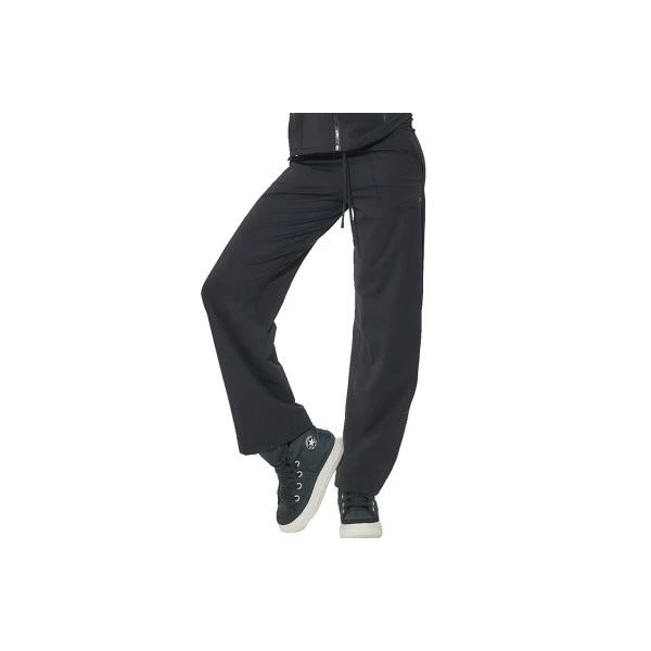Body Action Open-Hem Παντελόνι Φόρμας Γυναικείο (011625 BLACK-01)