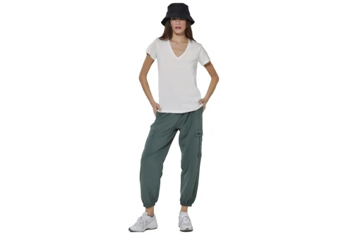 Body Action Poly Stretch Cargo Παντελόνι Φόρμας Γυναικείο (021623 BALSAM GREEN-07A)