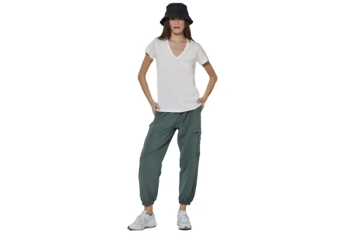 Body Action Poly Stretch Cargo Παντελόνι Φόρμας Γυναικείο (021623 BALSAM GREEN-07A)