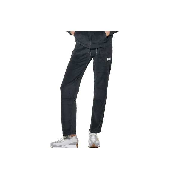 Body Action Basic Velour Παντελόνι Φόρμας Γυναικείο (021628 BLACK-01)