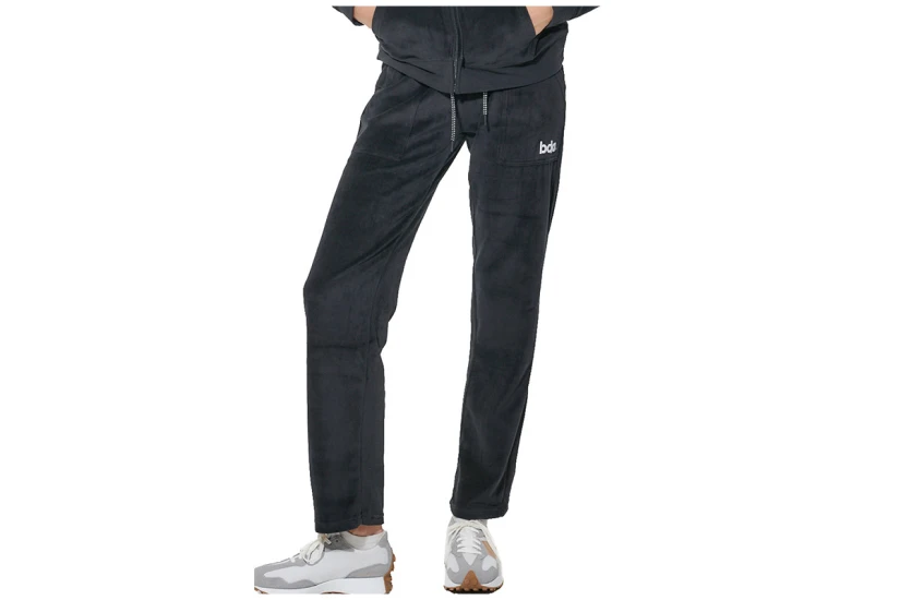 Body Action Basic Velour Παντελόνι Φόρμας Γυναικείο (021628 BLACK-01)