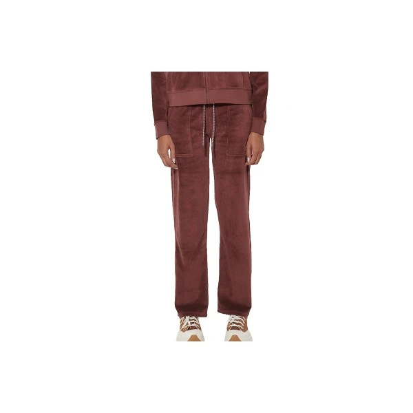 Body Action Basic Velour Παντελόνι Φόρμας Γυναικείο (021628 BURGUNDY BROWN-06)