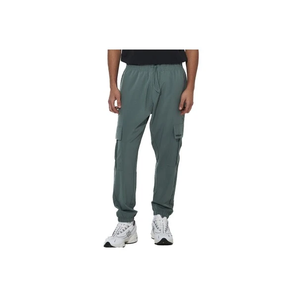 Body Action Poly Stretch Παντελόνι Cargo Ανδρικό (023625 BALSAM GREEN-07A)