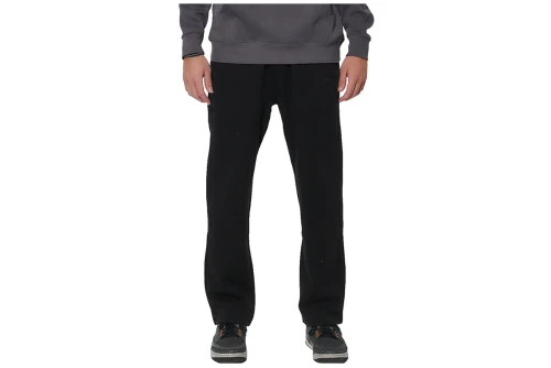 Body Action Fleece Open-Leg Παντελόνι Φόρμας Ανδρικό (023628 BLACK-01)