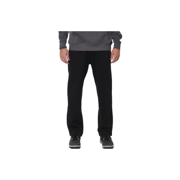Body Action Fleece Open-Leg Παντελόνι Φόρμας Ανδρικό (023628 BLACK-01)