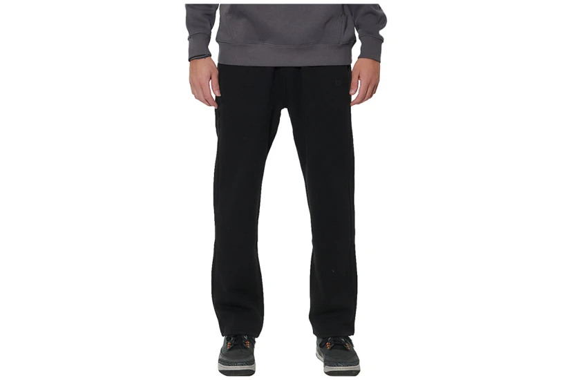 Body Action Fleece Open-Leg Παντελόνι Φόρμας Ανδρικό (023628 BLACK-01)