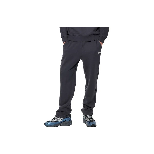 Body Action Fleece Open-Leg Παντελόνι Φόρμας Ανδρικό (023628 EBONY BLUE-04E)