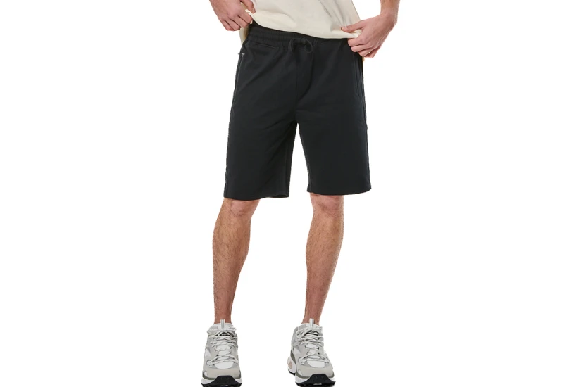Body Action Essentials French Terry Ανδρική Αθλητική Βερμούδα Μαύρη
