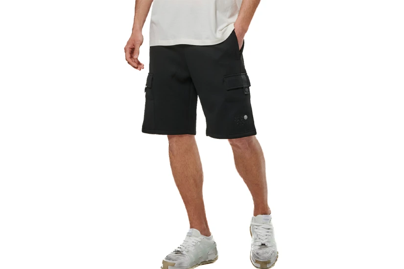 Body Action Tech Fleece Ανδρική Βερμούδα Cargo Μαύρη