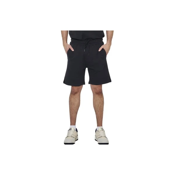 Body Action Cotton Terry Βερμούδα Αθλητική Ανδρική (033629 BLACK-1)