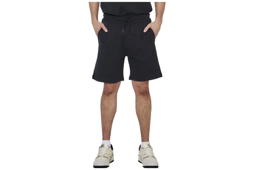 Body Action Cotton Terry Ανδρική Αθλητική Βερμούδα Μαύρο